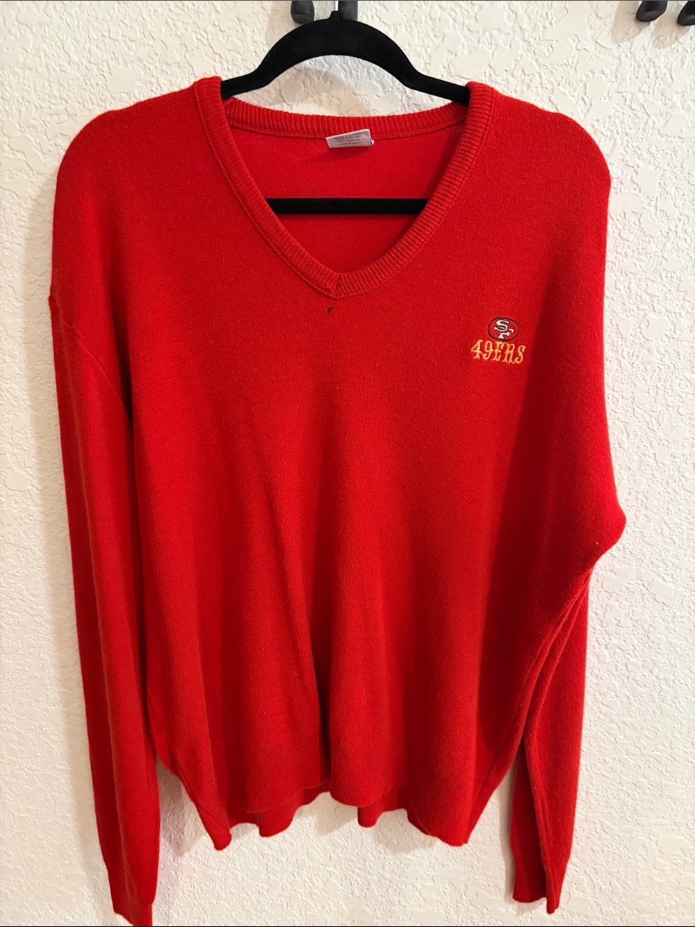 Vintage 49ers - Red V-Neck Sweater